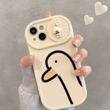 iPhone 14 Plus Flexible Back Case w. Camera Lens Protector - Cute Duck