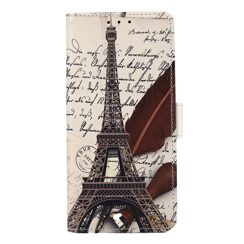 Motorola Edge 40 Pro Leather Case w. Wallet - The Eiffel Tower