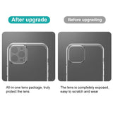 NORTHJO iPhone 14 Pro Max 2-in-1 Set Flexible Plastic Case with Tempered Glass Screen Protector - Transparent