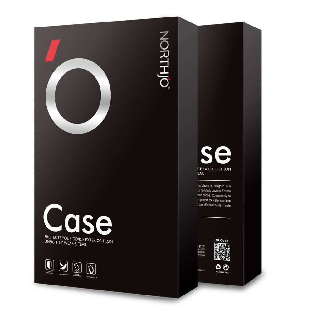 NORTHJO iPhone 13 Pro 2-in-1 Set Flexible Plastic Case with Tempered Glass Screen Protector - Transparent