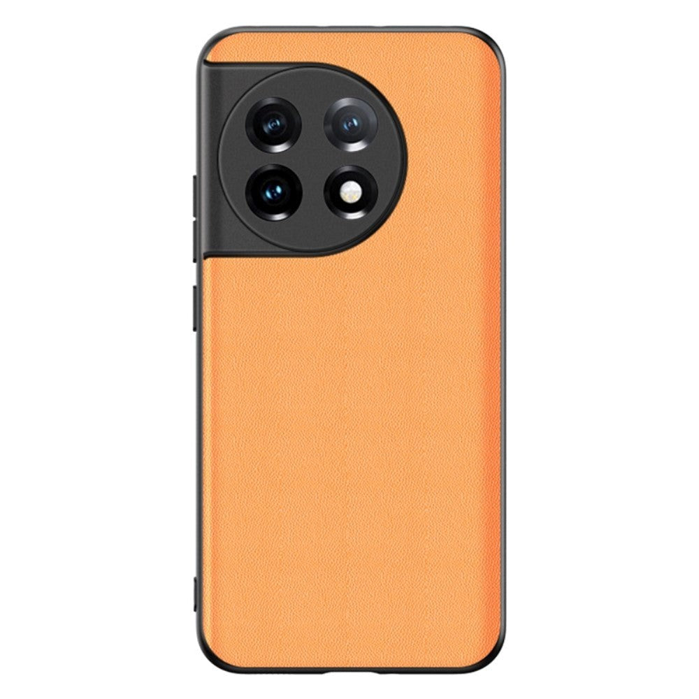 OnePlus 11 Carbon Fiber Leather Case - Orange