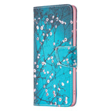 Motorola Moto G13 / G23 / G53 Leather Wallet Case w. Print - Tree with Flowers