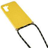 Samsung Galaxy A14 (5G) Flexible Plastic Case w. Lanyard / Strap - Yellow