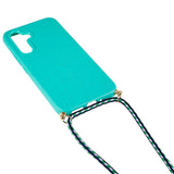 Samsung Galaxy A34 (5G) Flexible Plastic Case w. Lanyard / Strap - Turquoise