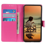 Samsung Galaxy A24 Litchi Leather Flip Case w. Wallet - Pink