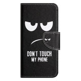 Samsung Galaxy A24 Leather Wallet Case & Print - "Don't Touch my Phone"