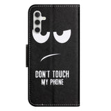 Samsung Galaxy A24 Leather Wallet Case & Print - "Don't Touch my Phone"