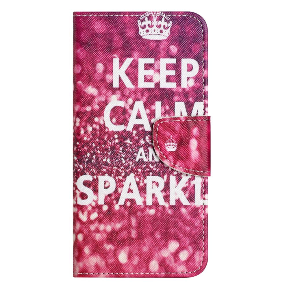 Samsung Galaxy A24 Leather Wallet Case & Print - "Keep Calm and Sparkle"