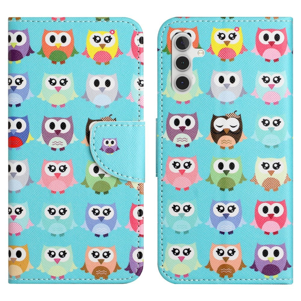 Samsung Galaxy A24 Leather Wallet Case & Print - Owls