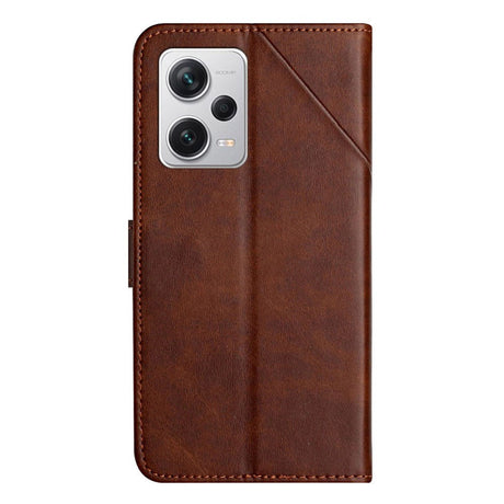 Xiaomi Redmi Note 12 Pro (5G) / Poco X5 Pro (5G) Leather Flip Case w. Wallet & Stand Function - Brown