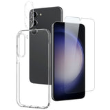 NORTHJO Samsung Galaxy S23 | 3-in-1 360° Protection Set with Case | Screen Protector | Camera Lens Protector - Transparent