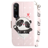 Sony Xperia 1 V Leather Case w. Print - Happy Panda