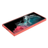 EIDERWOOD Samsung Galaxy S22 Ultra Lined Flexible Plastic Case - Dark Red