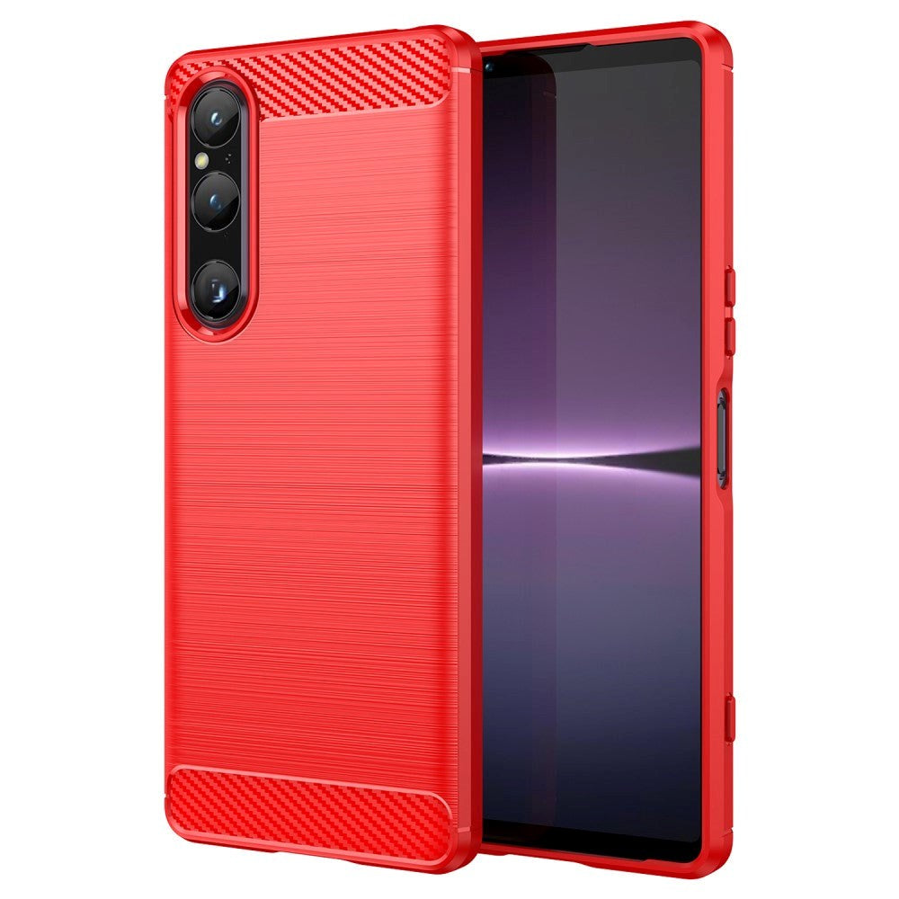 Sony Xperia 1 V Brushed Carbon Case - Red