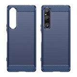 Sony Xperia 1 V Brushed Carbon Case - Blue