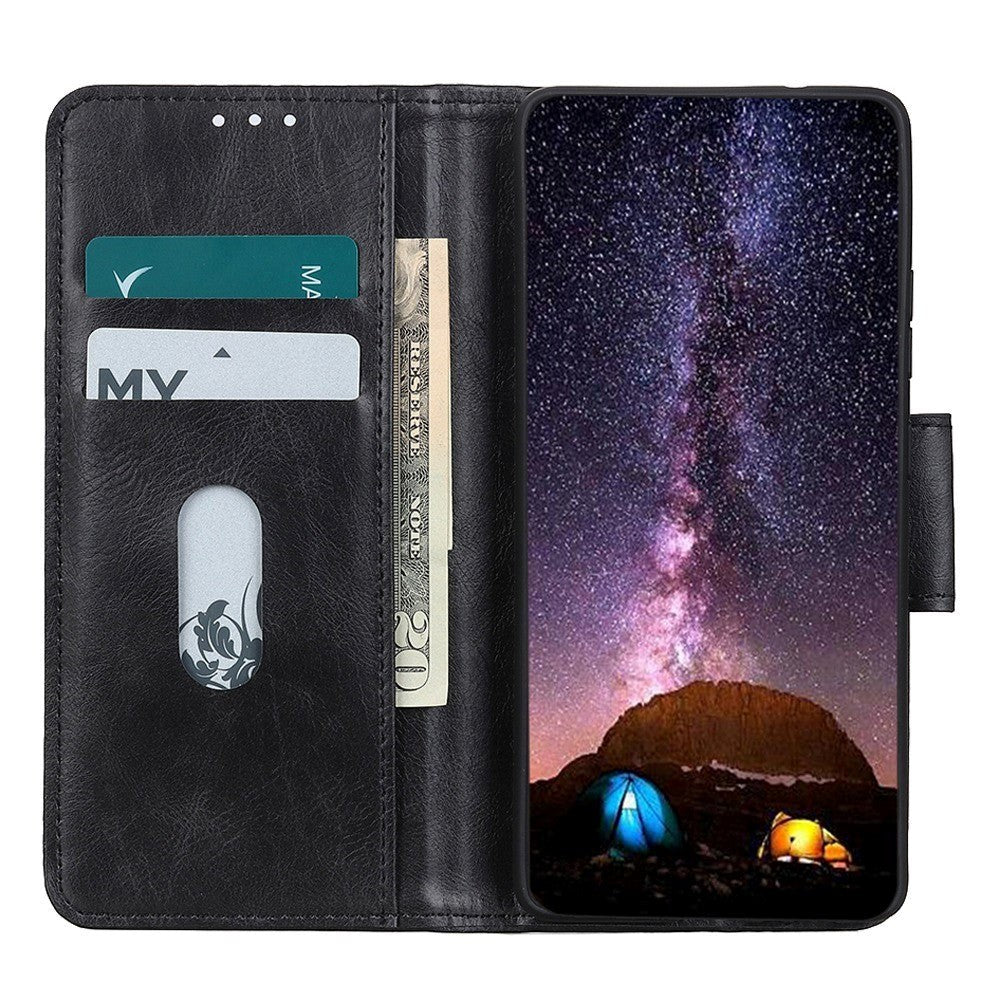 Xiaomi Redmi Note 12 (4G) Leather Case w. Wallet & Stand Function - Black