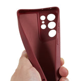 EIDERWOOD Samsung Galaxy S21 Ultra Lined Flexible Plastic Case - Wine Red