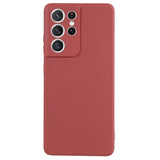 EIDERWOOD Samsung Galaxy S21 Ultra Lined Flexible Plastic Case - Dark Red