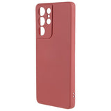 EIDERWOOD Samsung Galaxy S21 Ultra Lined Flexible Plastic Case - Dark Red