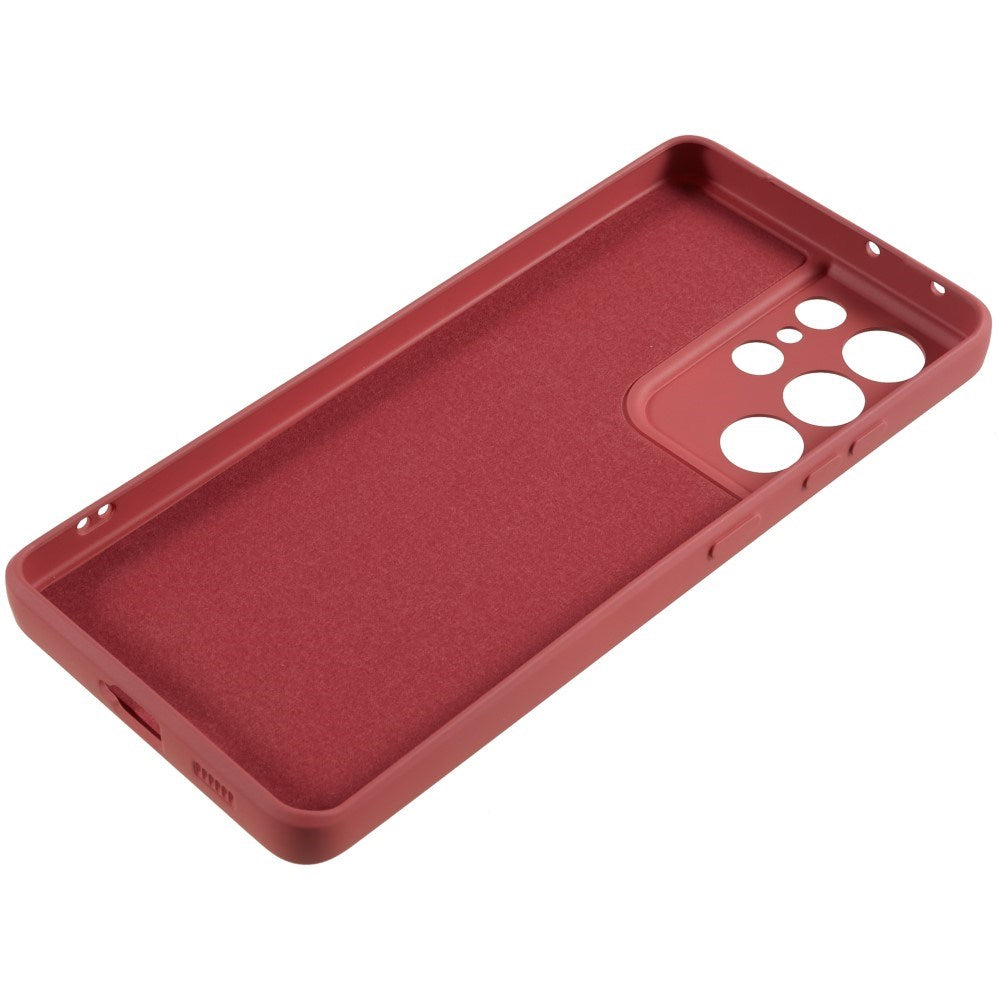 EIDERWOOD Samsung Galaxy S21 Ultra Lined Flexible Plastic Case - Dark Red