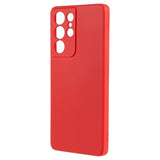 EIDERWOOD Samsung Galaxy S21 Ultra Lined Flexible Plastic Case - Red