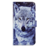 Google Pixel 7 PU Leather Flip Case w. Wallet and Strap - Wolf