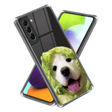 Samsung Galaxy S23 Plastic Transparent Case w. Motive - Dog in Salad