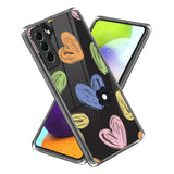 Samsung Galaxy S23 Plastic Transparent Case w. Motive - Colorful Love