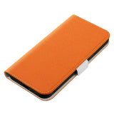 Samsung Galaxy A24 Litchi Leather Wallet Case with Magnetic Closure - Orange