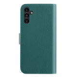 SSamsung Galaxy A24 Litchi Leather Wallet Case with Magnetic Closure - Green