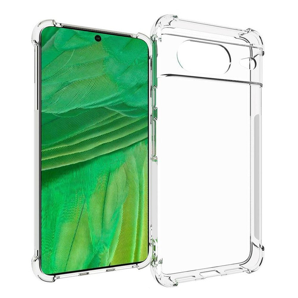 Google Pixel 8 Shockproof Flexible Plastic Case - Transparent