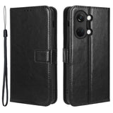 OnePlus Nord 3 (5G) Leather Flip Case with Wallet and Strap - Black