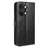 OnePlus Nord 3 (5G) Leather Flip Case with Wallet and Strap - Black