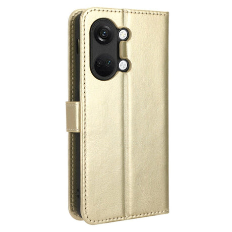 OnePlus Nord 3 (5G) Leather Flip Case with Wallet and Strap - Gold