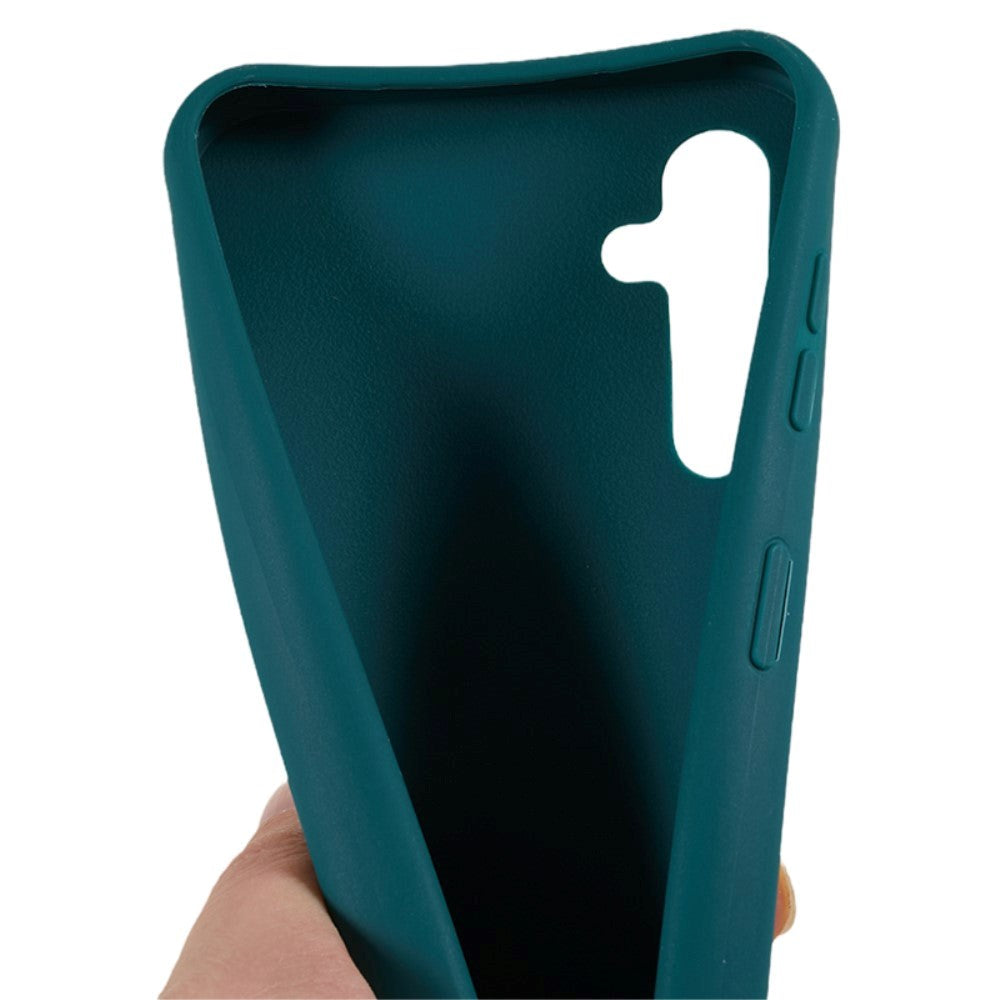 Samsung Galaxy A14 (5G) Flexible Plastic Case with Strap - Dark Green