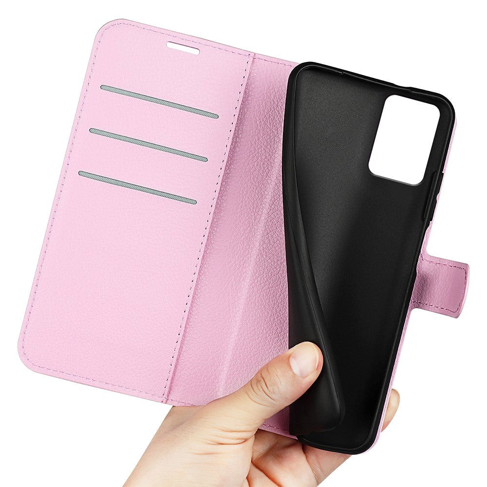 Nokia G22 Litchi Leather Case w. Wallet - Pink