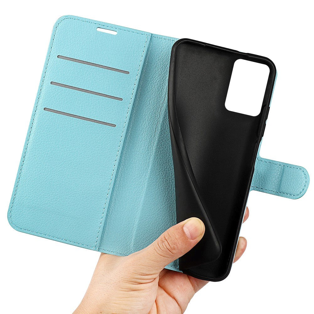 Nokia G22 Litchi Leather Case w. Wallet - Blue