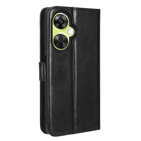 OnePlus Nord CE 3 Lite Leather Case w. Wallet & Stand Function - Black