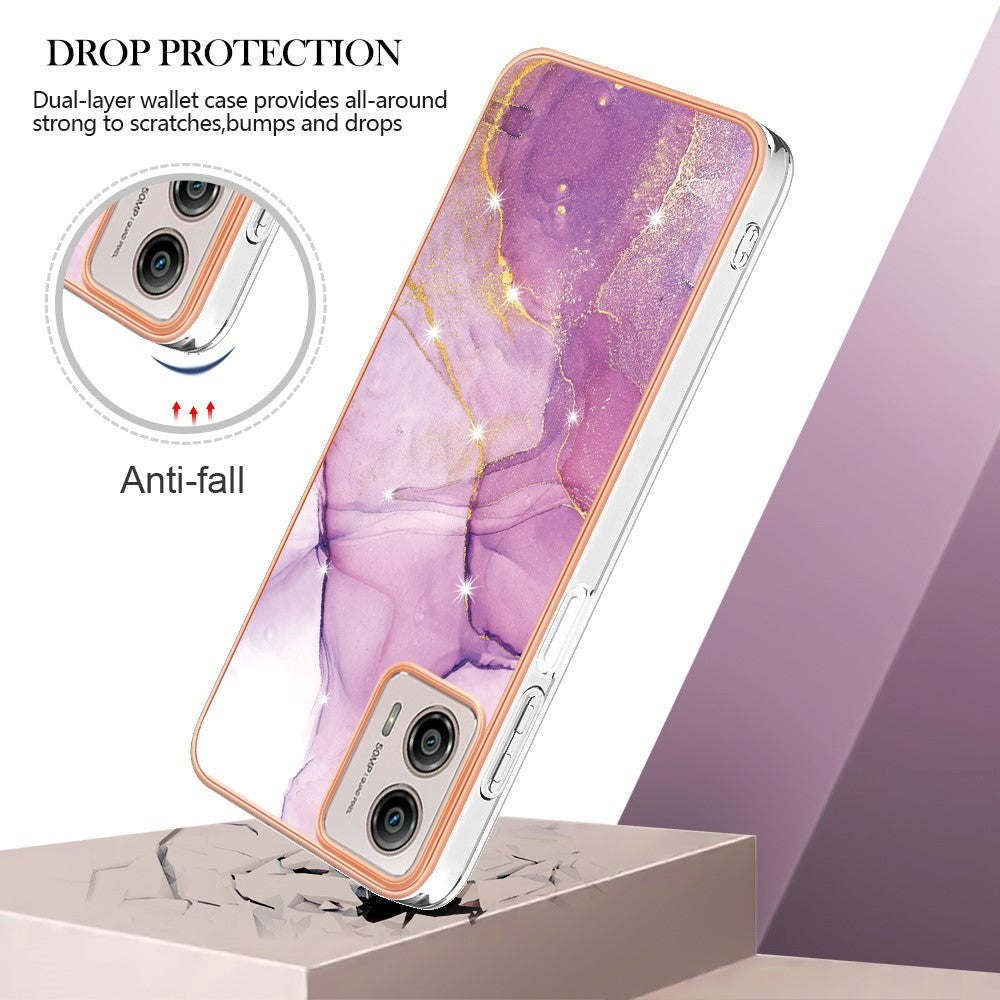 Motorola Moto G53 / G23 / G13 Hybrid Plastic Case - Purple Marble