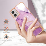 Motorola Moto G53 / G23 / G13 Hybrid Plastic Case - Purple Marble