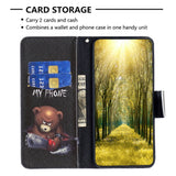 Motorola Edge 40 Pro Leather Wallet Case w. Print - "Don't Touch My Phone" Bear