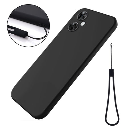 EIDERWOOD OnePlus Nord CE 3 Lite (5G) Lined Silicone Case with Strap - Black