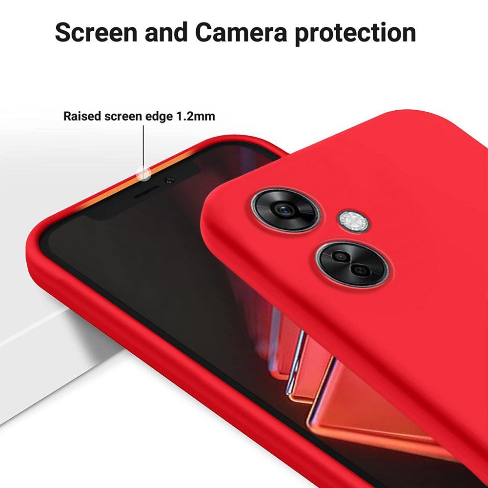 EIDERWOOD OnePlus Nord CE 3 Lite (5G) Lined Silicone Case with Strap - Red
