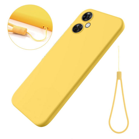 EIDERWOOD OnePlus Nord CE 3 Lite (5G) Lined Silicone Case with Strap - Yellow