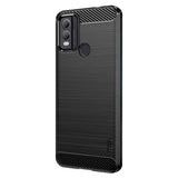 Nokia C22 Mofi Brushed Carbon Fiber Flexible Plastic Case - Black