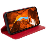 Motorola Edge 40 Leather Case w. Card Holder & Stand Function - Red