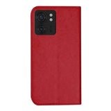 Motorola Edge 40 Leather Case w. Card Holder & Stand Function - Red