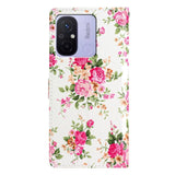 Xiaomi Redmi 12C PU Leather Flip Case w. Wallet and Strap - Roses