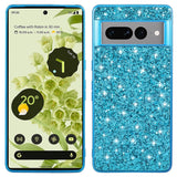 Google Pixel 7A Hard Plastic Case - Glitter - Blue