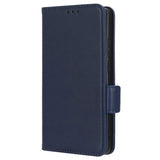 Motorola Edge 40 Litchi Leather Wallet Case - Blue